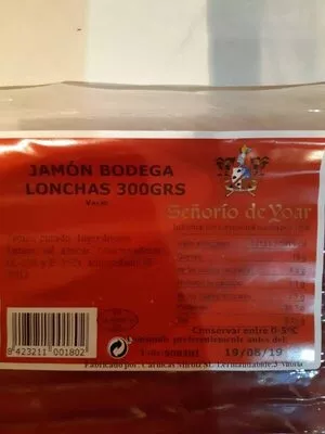 Lista de ingredientes del producto Jamón bodega lonchas  