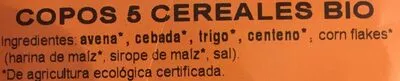 Lista de ingredientes del producto Copos 5 cereales bio GranoVita 