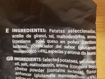 Lista de ingredientes del producto Patatas fritas sabor Jamon Andres e Hijos 