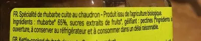 Lista de ingredientes del producto Confiture rhubarbe Lucien Georgelin 