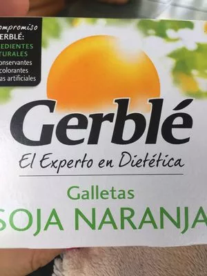 Lista de ingredientes del producto Galletas de soja y naranja Gerblé 280 g.