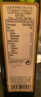 Lista de ingredientes del producto La Torre de Porcuna la torre de porcuna 