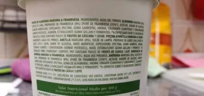 Lista de ingredientes del producto Vegetal de almendra con frambuesa Pastoret 500 g