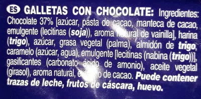 Lista de ingredientes del producto Cookies Froiz 