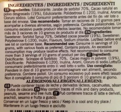 Lista de ingredientes del producto Nut choc flup max protein 