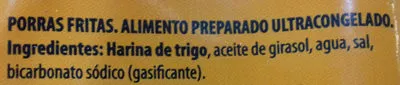 Lista de ingredientes del producto Porras Fritas Congeladas Churrería Pérez 250 g (6 uds)