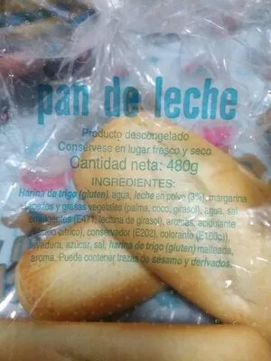 Lista de ingredientes del producto Pan con leche 3% mercadona 