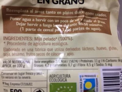 Lista de ingredientes del producto  biogra 