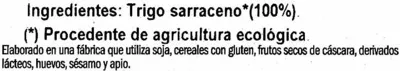 Lista de ingredientes del producto Trigo sarraceno Biográ 500 g