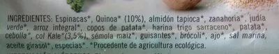 Lista de ingredientes del producto HAMBURGUESAS KALE Y QUINOA  