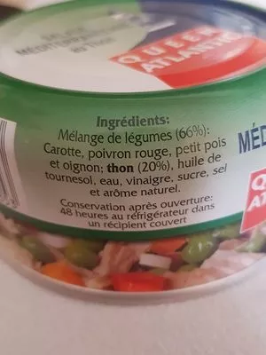 Lista de ingredientes del producto Salade méditerranéenne au Thon  