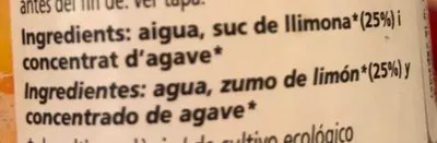 Lista de ingredientes del producto Limonada bio Cal Valls 