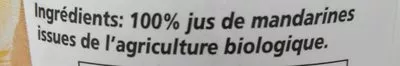 Lista de ingredientes del producto Pur Jus De Mandarine Cal Valls 