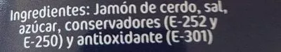 Lista de ingredientes del producto Jamon serrano de hembra Campodulce Curados S A 