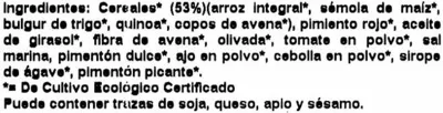 Lista de ingredientes del producto Cereal burger provenzal Natursoy 160 g (2 x 80 g)