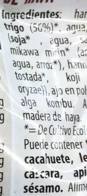 Lista de ingredientes del producto Seitán ahumado Natursoy 250 g