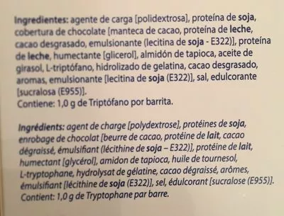 Lista de ingredientes del producto Serovance - Barre Crispy Chocolat - 7 Barres Sérovance 