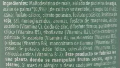 Lista de ingredientes del producto Die milk soja original DieMilk 400 g