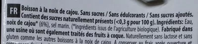 Lista de ingredientes del producto Noix de cajou Nature Ecomil 