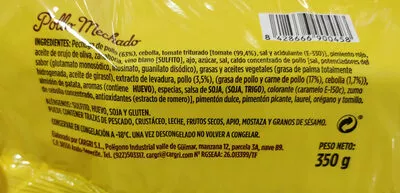 Lista de ingredientes del producto Pollo mechado  350 g