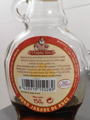 Lista de ingredientes del producto Jarabe de arce  150 g