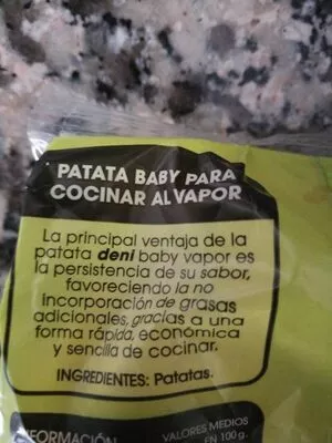 Lista de ingredientes del producto Patatas al Vapor Deni 