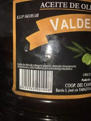 Lista de ingredientes del producto Aceite de oliva virgen extra  