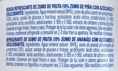 Lista de ingredientes del producto Enjoy San Benedetto 