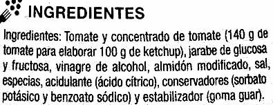 Lista de ingredientes del producto Salsa kétchup "SuperSol" SuperSol 300 g (neto)