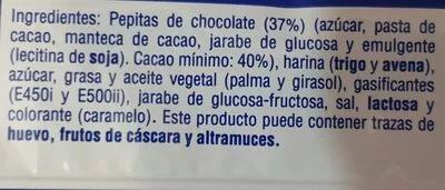 Lista de ingredientes del producto Cookies superSol 150 g