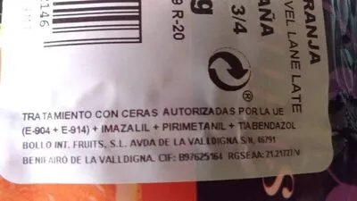 Lista de ingredientes del producto Naranjas Hacendado 