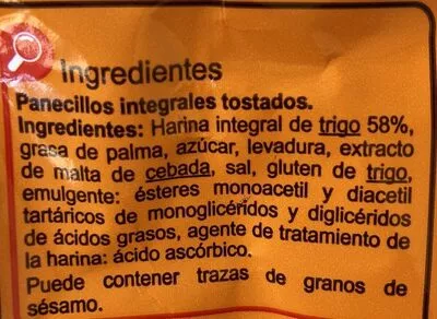 Lista de ingredientes del producto Petits pains grilles Carrefour 225 g