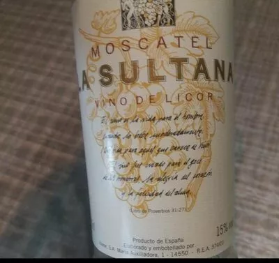 Lista de ingredientes del producto Moscatel La sultana 