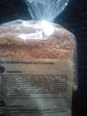 Lista de ingredientes del producto Pan multicer Carrefour 400 g