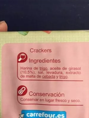 Lista de ingredientes del producto Cracker normal Carrefour 250g