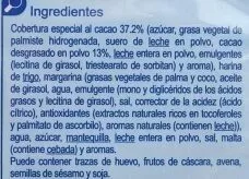 Lista de ingredientes del producto Palmera choco Carrefour 300 g