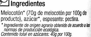 Lista de ingredientes del producto Mermelada de melocotón ecológica "Carrefour Bio" Carrefour bio 280 g (neto)