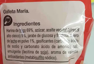 Lista de ingredientes del producto Galletas mini maría Carrefour 350 g