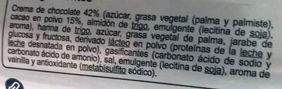 Lista de ingredientes del producto Galleta mega rellena chocolate Carrefour 