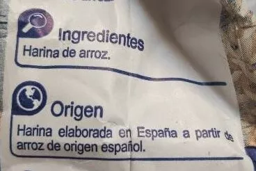 Lista de ingredientes del producto Harina arroz Carrefour 500 g