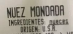 Lista de ingredientes del producto Nuez Mondada Carrefour 350 g