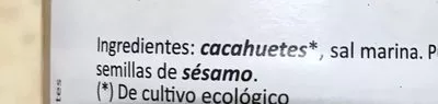 Lista de ingredientes del producto Organic crema de cacahuete crunchy  