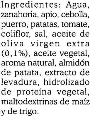 Lista de ingredientes del producto Caldo de verduras La Despensa de Bertín 1 l