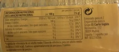 Lista de ingredientes del producto Aceite refinado de girasol Aliada 