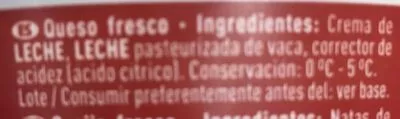 Lista de ingredientes del producto Queso Mascarpone El Corte Inglés 