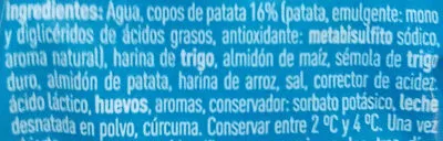 Lista de ingredientes del producto Gnochetti El Corte Inglés 