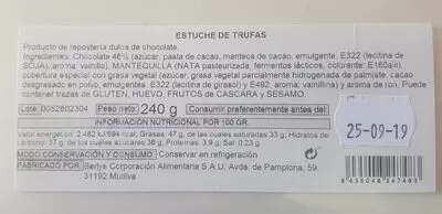 Lista de ingredientes del producto Magdalenas Taberna 240gr