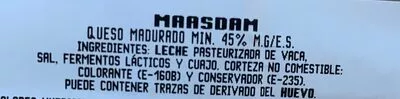 Lista de ingredientes del producto Maasdam  