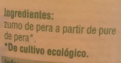 Lista de ingredientes del producto Zumo de pera Veritas 