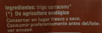 Lista de ingredientes del producto Trigo Sarraceno Eco Veritas 500G Veritas 500 g